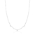Colar Prateado com 3 Pontos de Luz Joia em Prata 925 com Banho de Rodio Branco Ruby Store Online