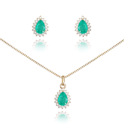 Conjunto Princess Gota Turmalina Dourado - comprar online