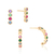 Duo Brincos Candy Color Dourado