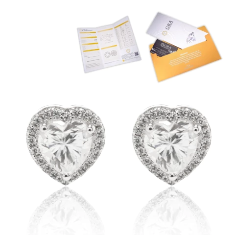 Brinco Coração Classique Moissanite Prata 925 - comprar online