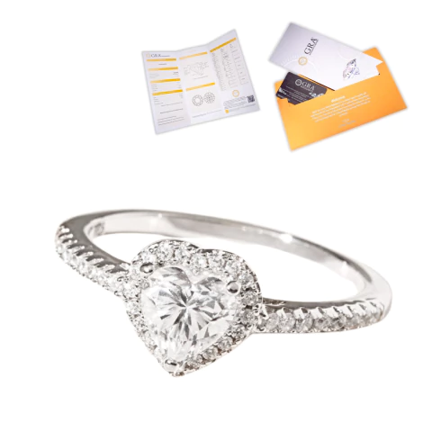 Anel Coração Classique Moissanite Prata 925 - comprar online