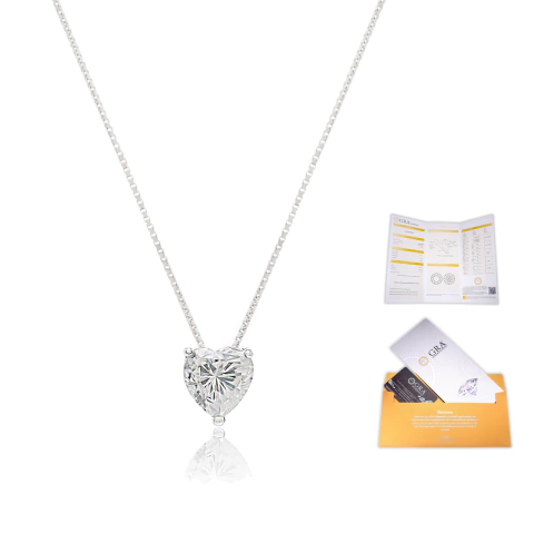 Colar Coração Moissanite 1.2ct Prata 925 - comprar online