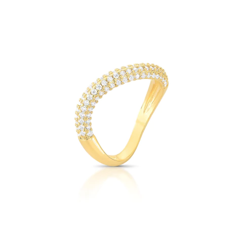 Anel Wave Dourado - comprar online