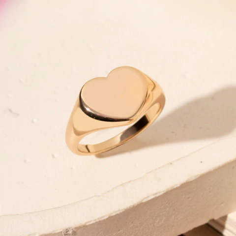 Anel Coração Liso