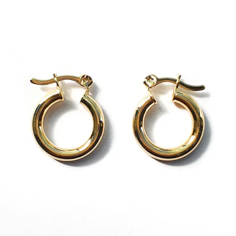 Brinco Argola Minimal Dourada