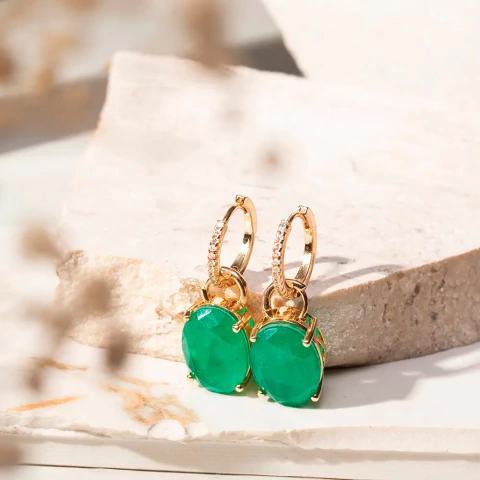 Brinco Argola Esmeralda Bold - comprar online