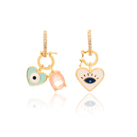 Brinco Amuletos Luna Dourado