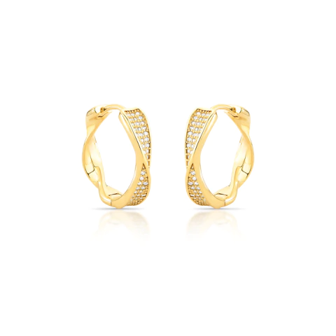 Brinco Argola Infinity Dourada - comprar online