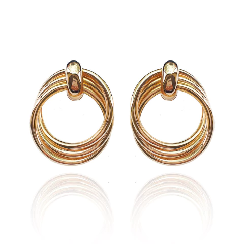 Brinco Entrelace Grande Dourado