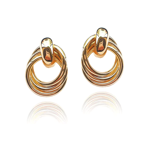 Brinco Entrelace Pequeno Dourado