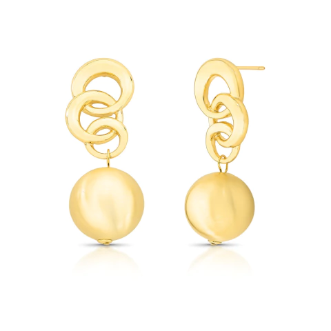 Brinco Ball & Chains Dourado - comprar online