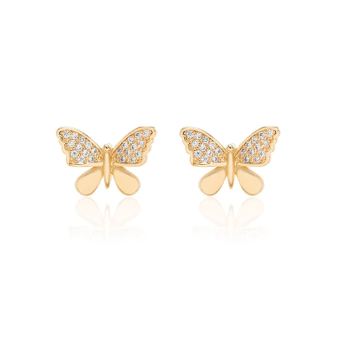 Brinco Borboleta Imperial Dourada