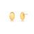 Brinco Oval Acetinado Dourado