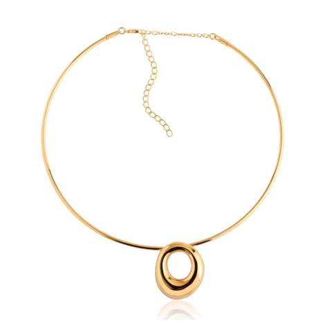 Choker Pingente Orgânico Dourada - comprar online