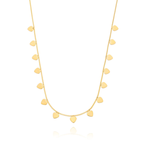 Colar Multi Corações Dourado