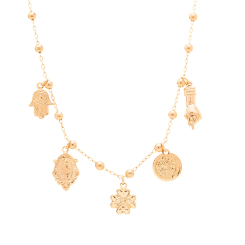 Colar Mix Patuás Curto