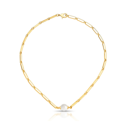 Colar Sabrina Pérola Dourado - comprar online