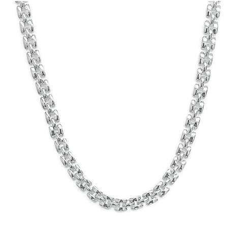 Colar Clock Prateado