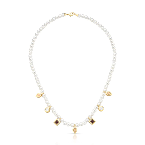 Colar Fancy Pearl Dourado - comprar online