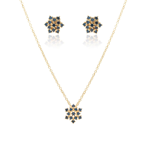 Conjunto Blue Snow Dourado