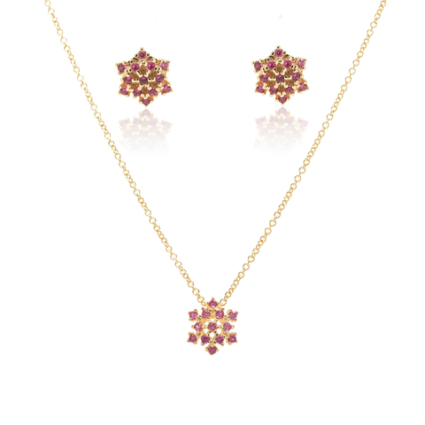 Conjunto Rubi Snow Dourado