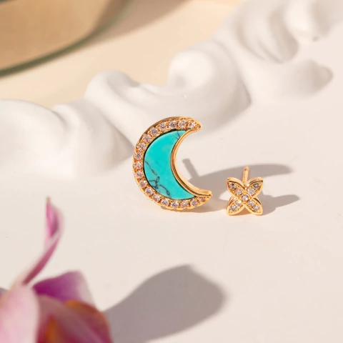 Brinco Turquoise Moon