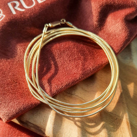 Colar Pulseira Elis Dourado