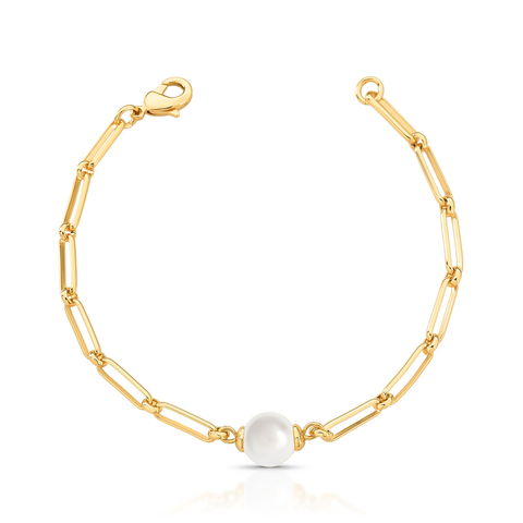 Pulseira Sabrina Pérola Dourado - comprar online