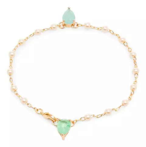 Pulseira Escapulário Relva de Pérolas Dourada - comprar online