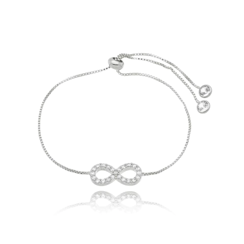 Pulseira Infinito Zircônias Prateada - comprar online