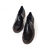 Zapato bajo de charol negro con cierres - comprar online