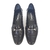 Mocasín negro de cuero croco Classic