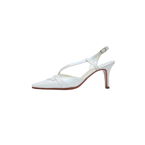 Zapato blanco nacarado Oriana