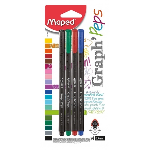 MICROFIBRA MAPED X4 (negro, verde, rojo y azul)