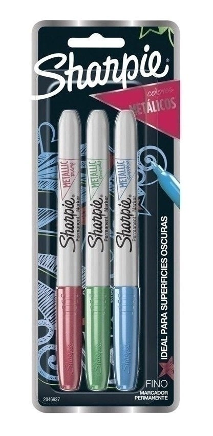 Fibras Sharpie FINO Metalicos x3
