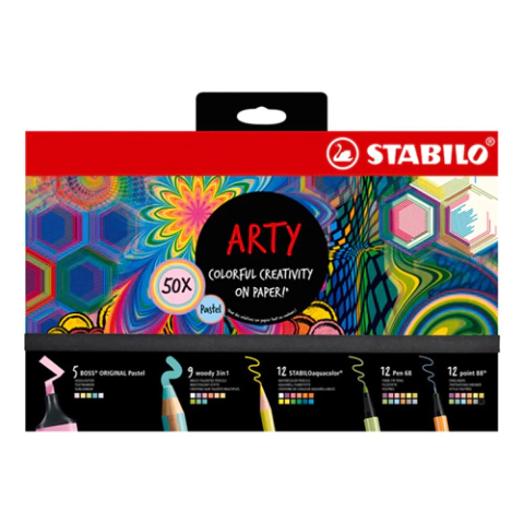 Set STABILO Arty Creative Pastel X 50u