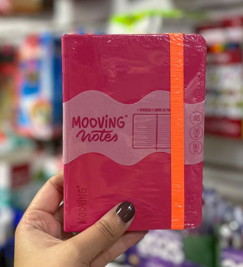 Libreta A6 MOOVING Notes Tapa dura 80h Rayada