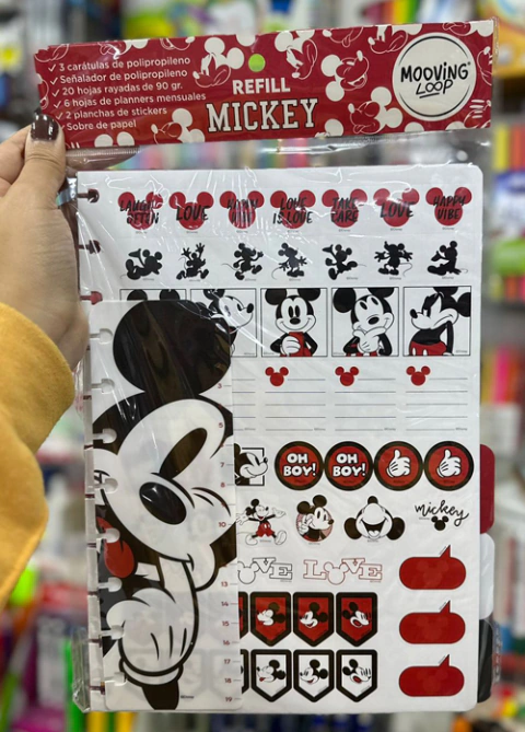 Repuesto Cuaderno Carta MOOVING LOOP Mickey Mouse