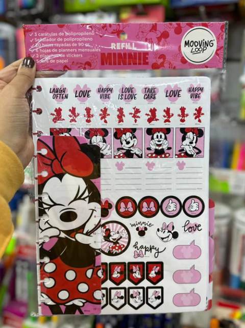 Repuesto Cuaderno Carta MOOVING LOOP Minnie Mouse Disney