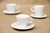 LÍNEA BLANCA 1100 - Taza de Café 1600 con plato de Café - Set x 6 unidades.
