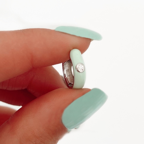 Argolla Claire Verde Agua - Unidad -