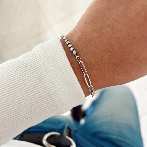 Pulsera Long Chain Brillo