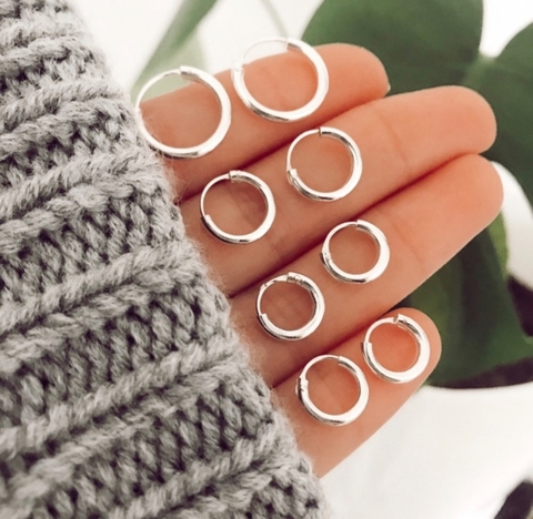 Argollas Lisas Infladas - Par -