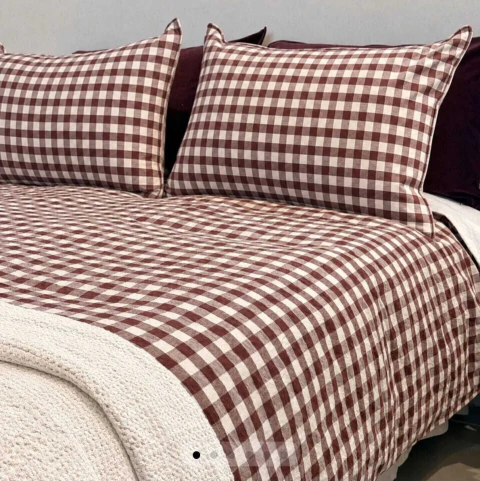 FUNDA DE ALMOHADON CLASICO CUADRILLE TUSOR