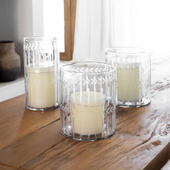 FANAL DE VIDRIO TALLADO SET X2 - comprar online