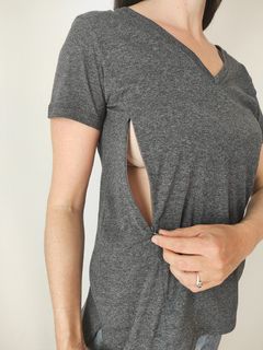 Remera Juana Gris Topo - tienda online
