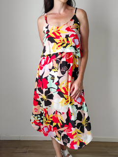 Vestido Amber Flores Rojo - comprar online