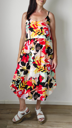 Vestido Amber Flores Rojo - tienda online