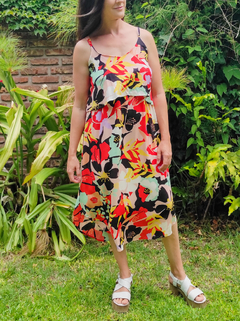 Vestido Amber Flores Rojo - MOM LUNE
