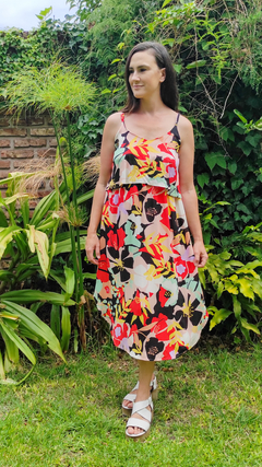 Vestido Amber Flores Rojo